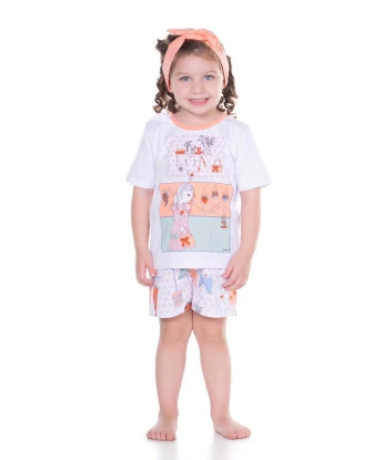 Pijama manga curta e short