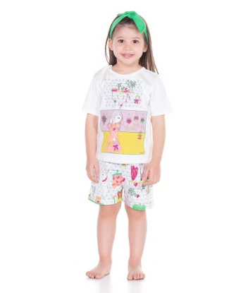 Pijama manga curta e short 