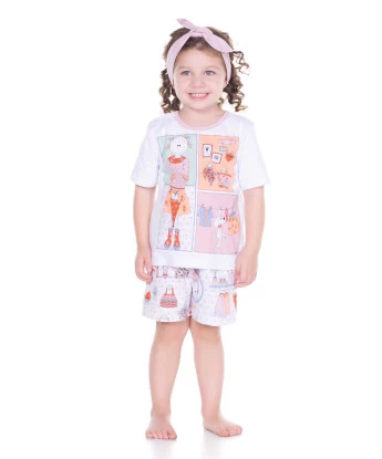 Pijama manga curta e short