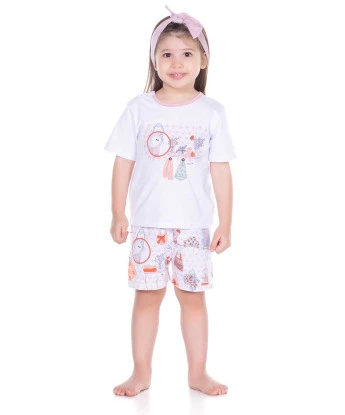 Pijama manga curta e short    