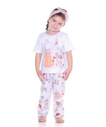 Pijama manga curta e calça    