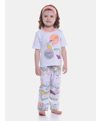 Pijama manga curta e calça
