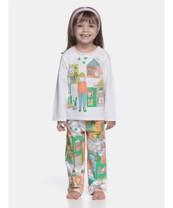 Pijama manga longa e calça     