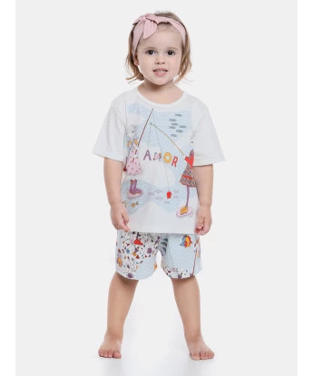 Pijama manga curta e short
