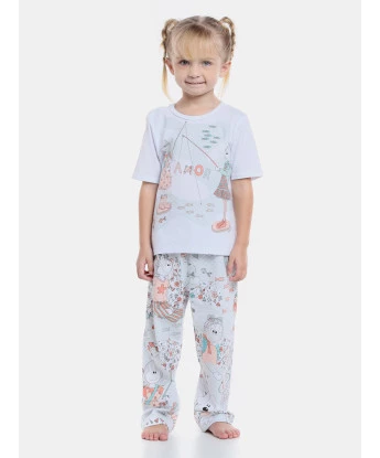 Pijama manga curta e calça