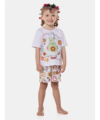 Pijama manga curta e short