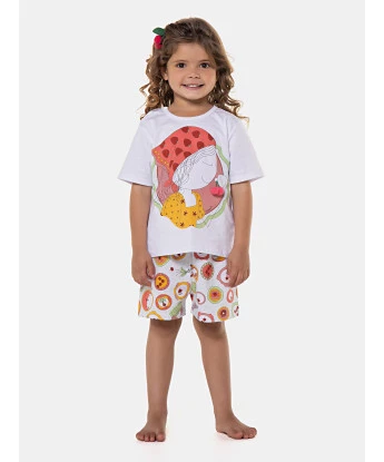 Pijama manga curta e short      