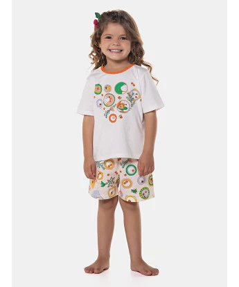 Pijama manga curta e short