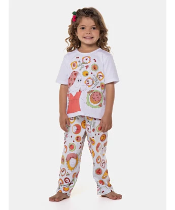 Pijama manga curta e calça 
