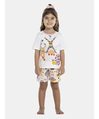 Pijama Feminino Baby Manga Curta e Short