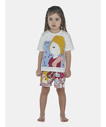 Pijama Feminino Baby Manga Curta e Short