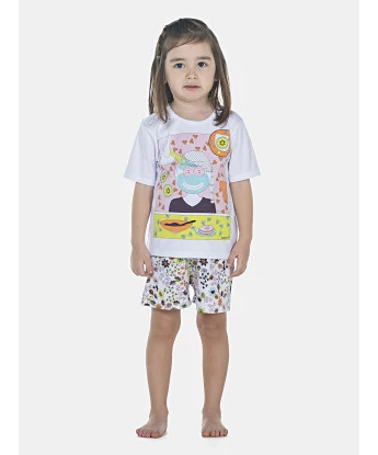 Pijama Feminino Baby Manga Curta e Short
