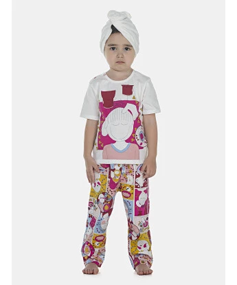 Pijama Feminino Baby Manga Curta e Calça