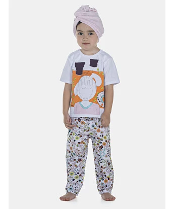 Pijama Feminino Baby Manga Curta e Calça