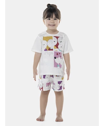 Pijama Feminino Baby Manga Curta e Short