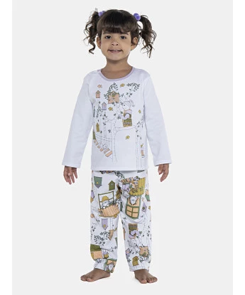 Pijama Feminino Baby Manga Longa e Calça Moletinho