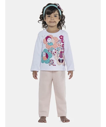 Pijama Feminino Baby Manga Longa e Calça Plush