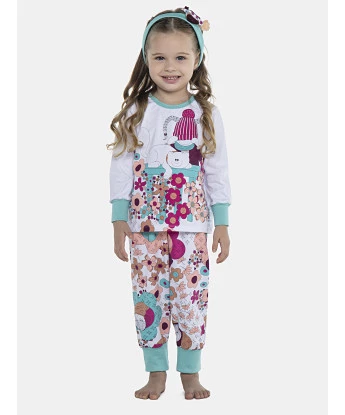 Pijama Feminino Baby Manga Longa e Calça Com Punhos