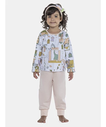 Pijama Feminino Baby Manga Longa e Calça