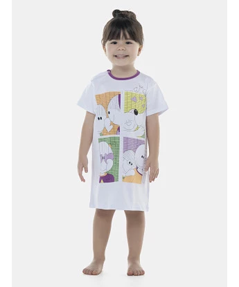Camisão Feminino Baby Manga Curta