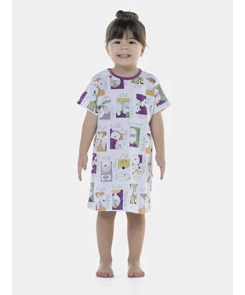 Camisão Feminino Baby Manga Curta