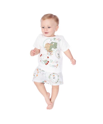 Conjunto Masculino Bebe Manga Curta e Short