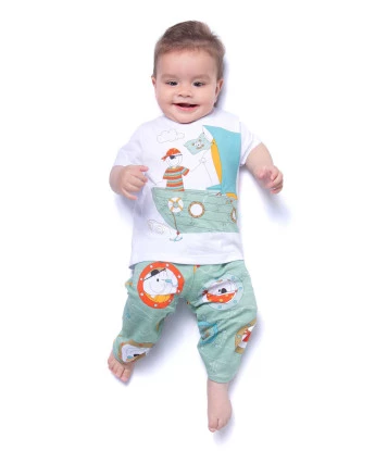 PIJAMA MANGA CURTA E CALÇA