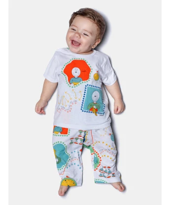 Pijama Manga Curta e Calça