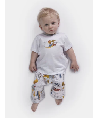 Pijama Bebê Menino manga curta e Calça 