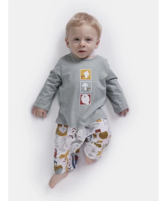 Pijama manga longa e calça   