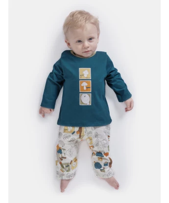 Pijama manga longa e calça 