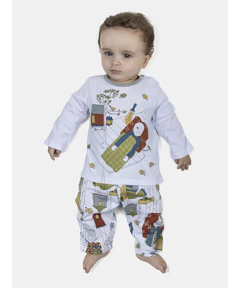 Pijama Masculino Bebe Manga Longa e Calça