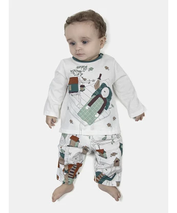 Pijama Masculino Bebe Manga Longa e Calça