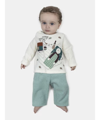 Pijama Masculino Bebe Manga Longa e Calça Plush