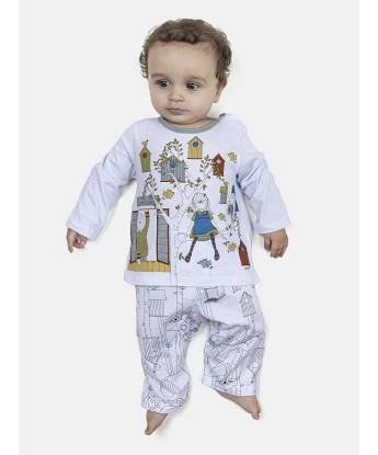 Pijama Masculino Bebe Manga Longa e Calça