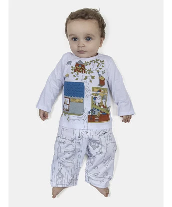 Pijama Masculino Bebe Manga Longa e Calça