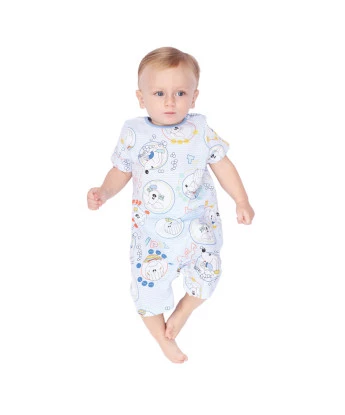 Macacão Masculino Bebe Manga Curta