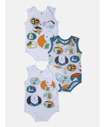 Kit Body Masculino Bebe Sem Mangas