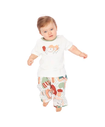 Pijama manga curta e calça   