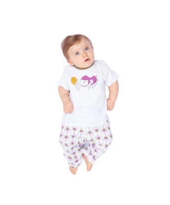Pijama manga curta e calça
