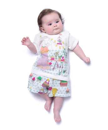 Conjunto Feminino Bebe Manga Curta e Short