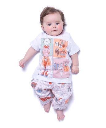 Pijama manga curta e calça