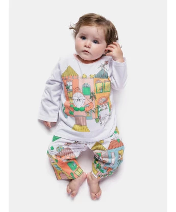 Pijama manga longa e calça 
