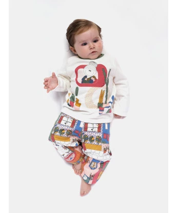 Conjunto Feminino Bebe Manga Longa e Calça Moletinho