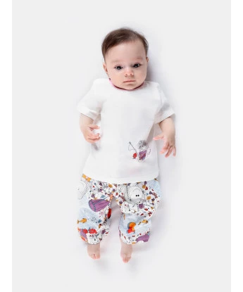 Pijama manga curta e calça 