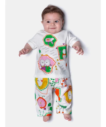 Pijama Manga Curta e Calça