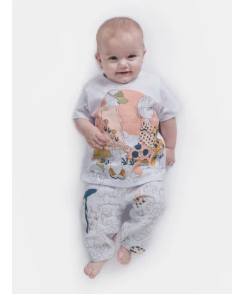Pijama manga curta e calça