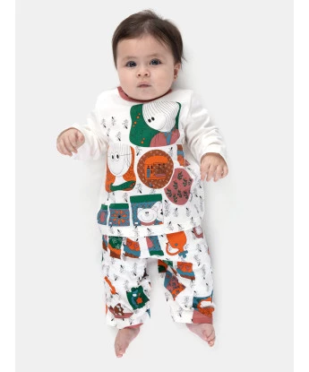 Pijama Bebê Menina Manga Longa Tic-Tac e Calça Estampada