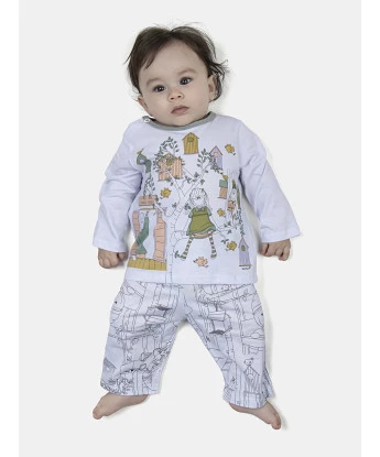 Pijama Feminino Bebe Manga Longa e Calça