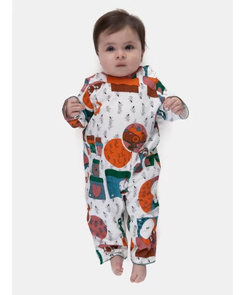Loja sonhart Homewear Macacão Manga Longa Tic-Tac Bebê Menina Estampado